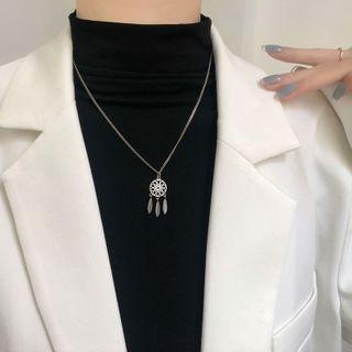 Dream Catcher Pendant Sterling Silver Necklace 1 Pc - Dream Catcher Pendant Sterling Silver Necklace - Silver - One Size