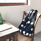 Dotted Shopper Bag White Dot - Black - One Size