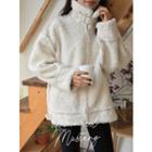 Funnel-neck Sherpa-fleece Jacket