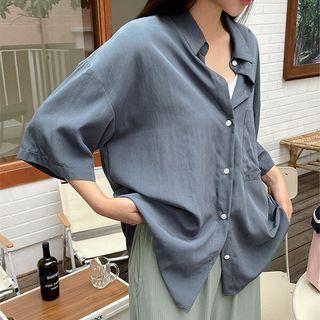 Plus Size Elbow-sleeve Shirt