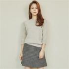 3/4-sleeve Cashmere Blend Knit Top