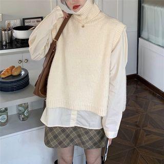 Shirt / Turtleneck Knit Vest