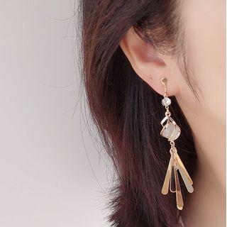 Faux Cat Eye Stone Fringed Earring