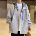 Reflective Letter Print Jacket