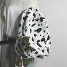 Cow Print Canvas Backpack As Shown In Figure - One Size
