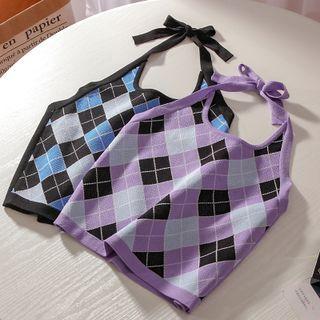Argyle Halter Top