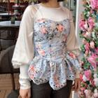 Strapless Lace Peplum Top