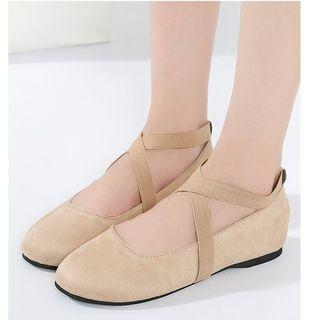 Cross Strap Ballet Flats