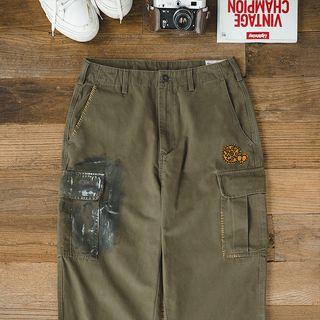 Badge Applique Cargo Pants