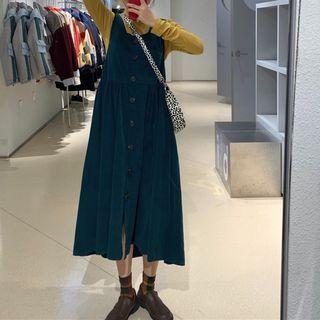 Corduroy Overall Dress / Long-sleeve Top