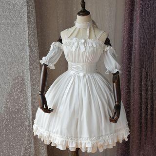 Detachable Sleeve A-line Dress
