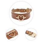 Faux Leather Heart Buckled Choker