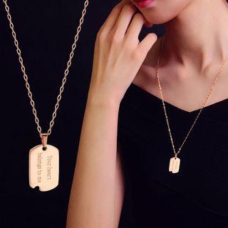 Tag Pendant Necklace