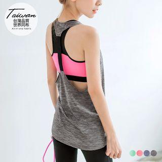 T-back Melange Gym Tank Top