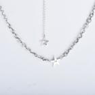 925 Sterling Silver Star Pendant Necklace Star - One Size