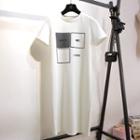 Print Short-sleeve Long T-shirt