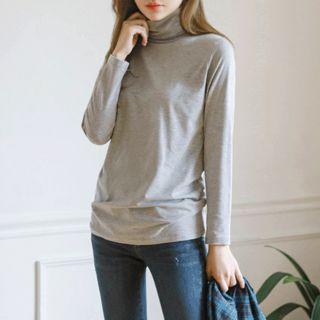 Set Of 2: Turtle-neck Colored Top