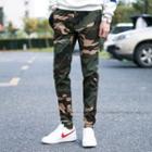 Camouflage Straight-fit Pants