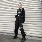 Drawstring Hem Removable Buckled Jumper Pants