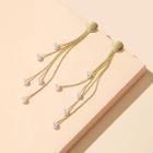 Fringe Earring 1 Pair - 14153 - Faux Pearl - Gold - One Size