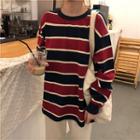 Long Sleeve Two Tone Striped T-shirt