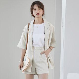 Set: Linen Blazer + Shorts