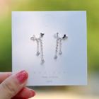 Butterfly Fringe Earring 1 Pair - Silver - One Size