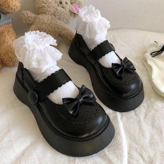 Platform Bow Lolita Mary Jane Shoes
