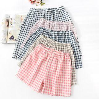 Plaid Loungewear Shorts