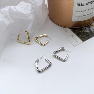 Alloy Geometric Open Hoop Earring