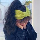 Plain Knit Headband Green - One Size