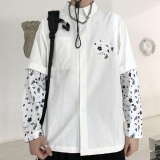 Mock Two-piece Heart Shirt