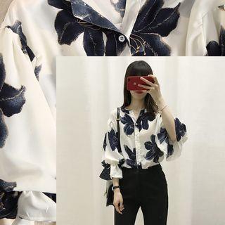 Floral 3/4-sleeve Shirt