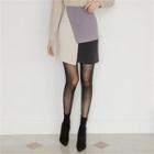 Asymmetric-hem Color-block Skirt