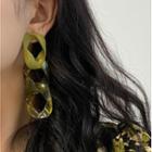 Acrylic Chain Ear Stud 1 Pair - Ab - Green - One Size