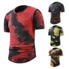 Short-sleeve Tie-dyed Distressed T-shirt