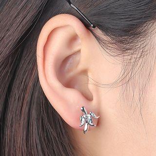 Rhinestone Banana Stud Earring