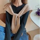 Plain Rib Knit Shawl