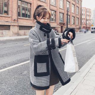 Houndstooth Fleece Jacket