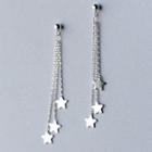 S925 Silver Star Tassel Drop Earrings