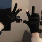 Knit Gloves Black - One Size