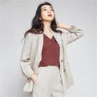Double-breasted Tailored Ramie Blazer
