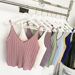 Ribbed V-neck Camisole Top