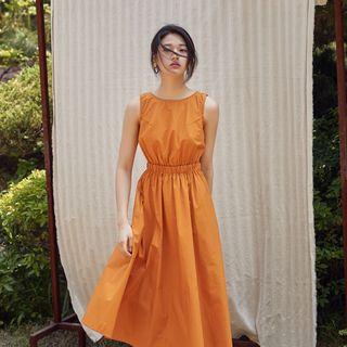 Sleeveless Cutout-back Midi Dress