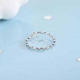 Zigzag Open Ring Rs537 - White Gold - One Size