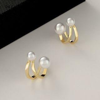 Faux Pearl Alloy Earring 1 Pair - Earring - Faux Pearl - White - One Size
