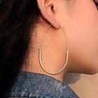 Metal Hoop Earring U-shaped - Gold - One Size