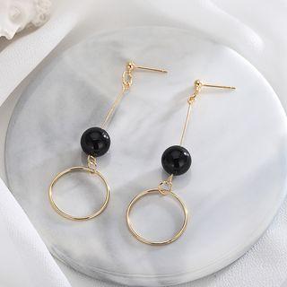 Hoop Drop Earring Es605 - 1 Pc - As Shown In Figure - One Size