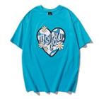 Couple Matching Daisy Embroidered Short-sleeve T-shirt