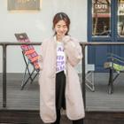 Belted-cuff Snap-button Coat